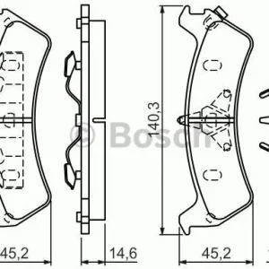 Bosch Zestaw klocków hamulcowych, hamulce tarczowe 0 986 424 655 Ostatnia szansa