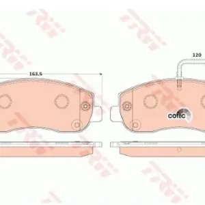 TRW Zestaw klocków hamulcowych, hamulce tarczowe GDB1910 Popularny