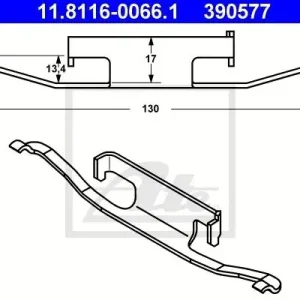 Tani ATE ZESTAW INST KLOCKA HAM 11.8116-0066.1 BMW X1 E84 SDRIVE 1.6I 13-