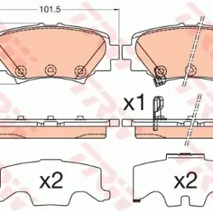 TRW Zestaw klocków hamulcowych, hamulce tarczowe GDB3593 Tylko dziś