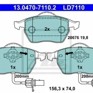 Ostatnia szansa ATE Klocki hamulcowe - komplet 13.0470-7110.2