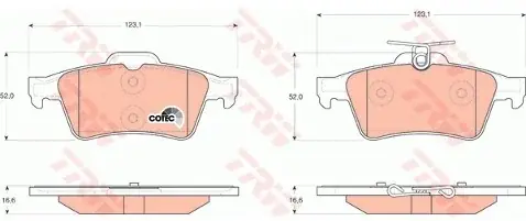 Kup teraz TRW Zestaw klocków hamulcowych, hamulce tarczowe GDB1621