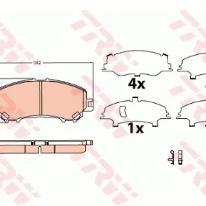 TRW Zestaw klocków hamulcowych, hamulce tarczowe GDB3622 Darmowa dostawa