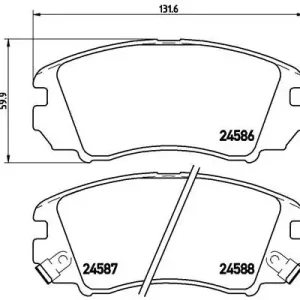 BREMBO Zestaw klocków hamulcowych, hamulce tarczowe P 30 043 Szybka dostawa