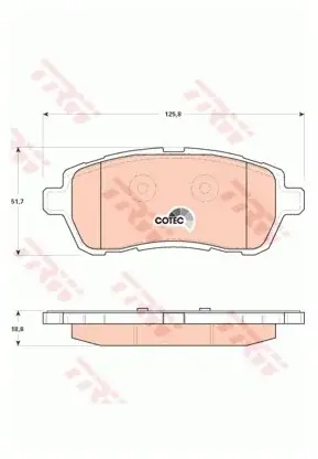 TRW Zestaw klocków hamulcowych, hamulce tarczowe GDB1893 Wyprzedaż