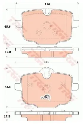 TRW Zestaw klocków hamulcowych, hamulce tarczowe GDB1869 Oferta