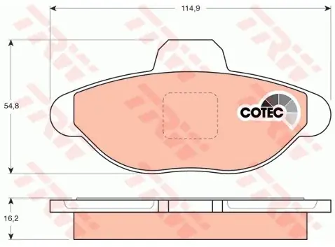 Premium TRW Zestaw klocków hamulcowych, hamulce tarczowe GDB1099