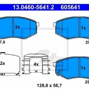 ATE Klocki hamulcowe ATE 13.0460-5641.2 Autentyczny