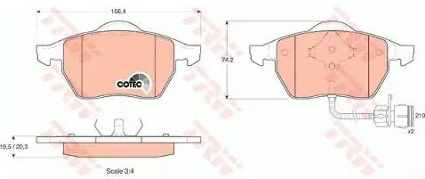TRW Zestaw klocków hamulcowych, hamulce tarczowe GDB1049 Szybka dostawa