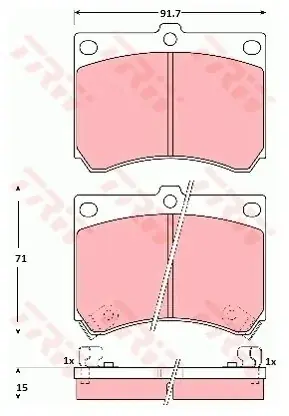 Nowość TRW Zestaw klocków hamulcowych, hamulce tarczowe GDB1029