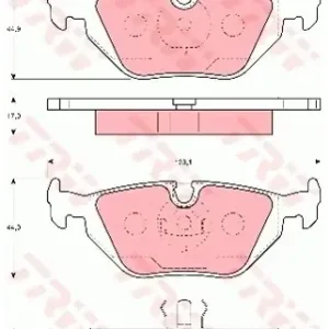 TRW Zestaw klocków hamulcowych, hamulce tarczowe GDB1343 Wyprzedaż