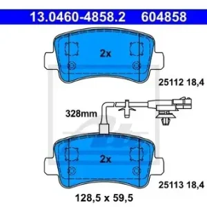ATE Klocki hamulcowe - komplet 13.0460-4858.2 Popularny