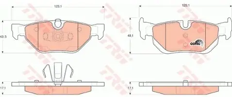 TRW Zestaw klocków hamulcowych, hamulce tarczowe GDB1626 Bezpieczna płatność