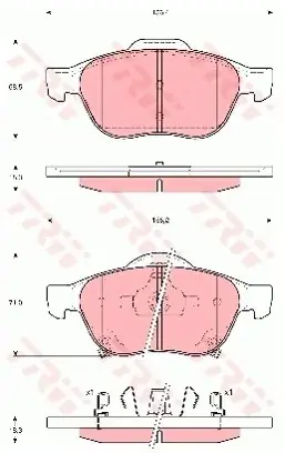 Ostatnia szansa TRW Zestaw klocków hamulcowych, hamulce tarczowe GDB3335