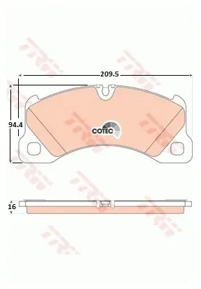 TRW Zestaw klocków hamulcowych, hamulce tarczowe GDB1774 Najlepsza cena