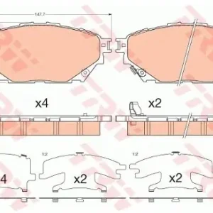 Ekspresowa dostawa TRW Zestaw klocków hamulcowych, hamulce tarczowe GDB3611