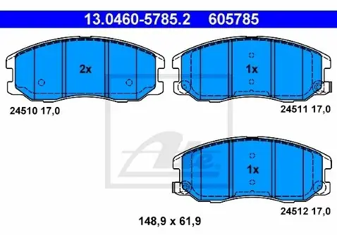 ATE Klocki hamulcowe - komplet 13.0460-5785.2 Tylko dziś