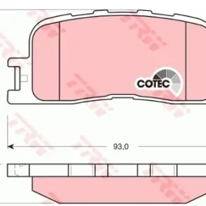TRW Zestaw klocków hamulcowych, hamulce tarczowe GDB3374 Tani