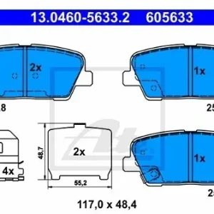 ATE Klocki hamulcowe 13.0460-5633.2 Kup teraz