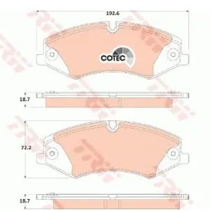 Premium TRW Zestaw klocków hamulcowych, hamulce tarczowe GDB1825