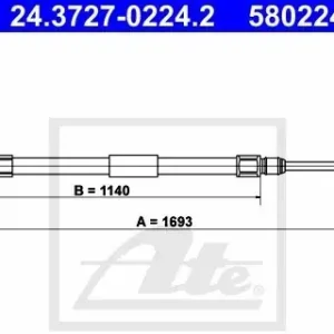 ATE LINKA HAM 24.3727-0224.2 BMW E46 330XI 231KM 00-05, 316I 115KM 02-05, 318D 116KM 03-05, 325I 192KM 00-05 1695/1127 LEWA 24.3727-0224.2 Szybka dostawa