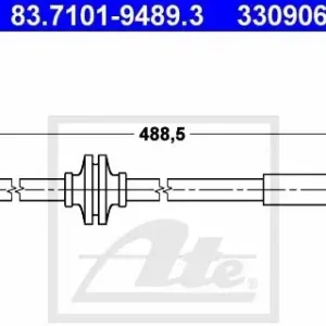 ATE PRZEWÓD HAM 83.7101-9489.3 FIAT DUCATO 2.3D MJ 11-/ CITROEN JUMPER 2.2HDI 11-/ PEUGEOT BOXER 3.0HDI 11 83.7101-9489.3 Popularny
