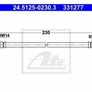 ATE Przewód hamulcowy elastyczny 24.5125-0230.3 Oferta