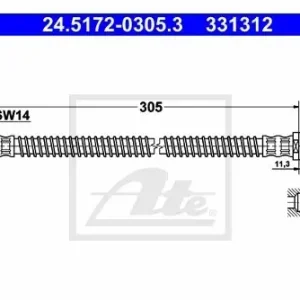 ATE Przewód hamulcowy elastyczny 24.5172-0305.3 Bezpieczna płatność