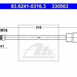 ATE Przewód hamulcowy elastyczny 83.6241-0316.3 Darmowa dostawa