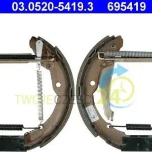 Zwrot pieniędzy ATE Zestaw szczęk hamulcowych 03.0520-5419.3