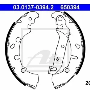 Zwrot pieniędzy ATE Zestaw szczęk hamulcowych 03.0137-0394.2