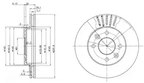 Tani Delphi Tarcza hamulcowa BG2282
