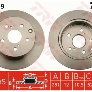 Darmowa dostawa TRW Tarcza hamulcowa DF4829