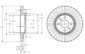 Delphi Tarcza hamulcowa BG3430 Oryginalny