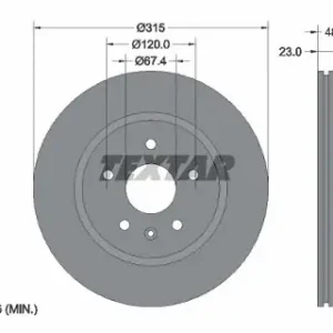 Bezpieczna płatność TEXTAR Tarcza hamulcowa 92187303