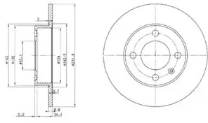 Delphi Tarcza hamulcowa BG3505 Darmowa dostawa