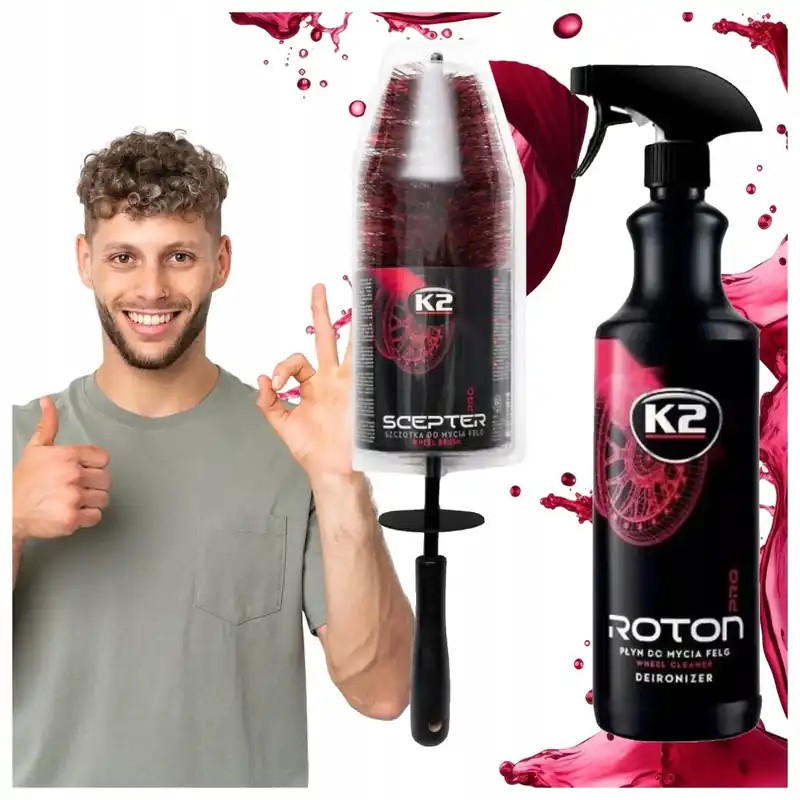 ZESTAW DO MYCIA FELG K2 ROTON PRO 1L + SZCZOTKA XXL Oryginalny