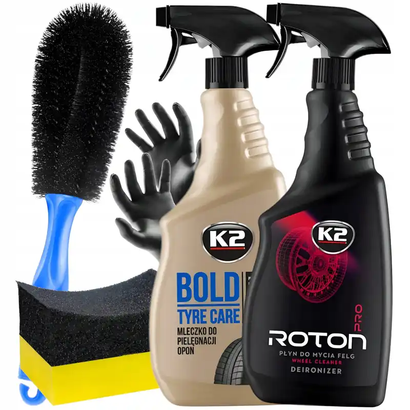 K2 ZESTAW DO CZYSZCZENIA I PIELĘGNACJI KÓŁ, FELG ORAZ OPON Oferta limitowana