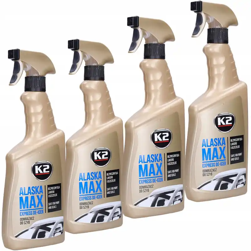 Zestaw 4x K2 Alaska Max 700 ml Odmrażacz Do Szyb Samochodowych Zimowy Płyn Tylko dziś