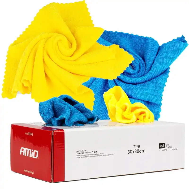 Kup teraz CHUSTECZKI ŚCIERECZKI Z MIKROFIBRY PUDEŁKO mycie czyszczenie WNĘTRZE AUTA