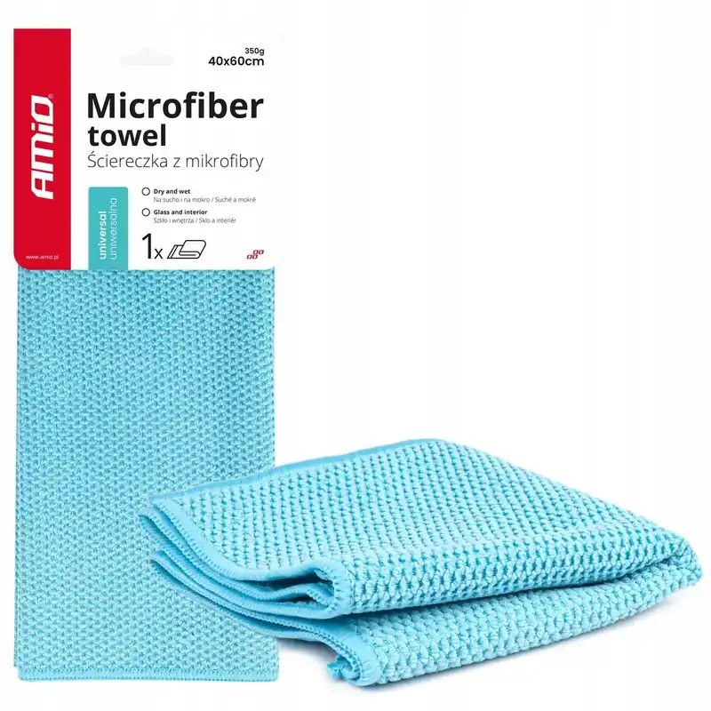Oferta limitowana AMiO MIKROFIBRA MYCIA CZYSZCZENIA SZYB LUSTEREK I WNĘTRZA SAMOCHODU AUTA