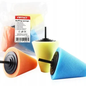 AMiO GĄBKI POLERSKIE STOŻEK do polerowania FELG WYDECHU 3szt Oferta