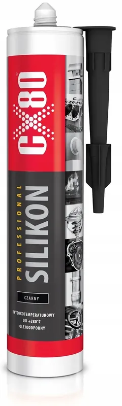 Zamów teraz CX-80 Silikon uszczelniający wysokotemperaturowy czarny do maszyn 310g