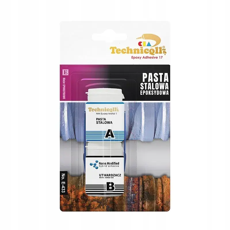 KLEJ DO METALU PŁYNNY METAL KLEJ DO ŻELIWA STALI DWUSKŁADNIKOWY E-433 Darmowa dostawa