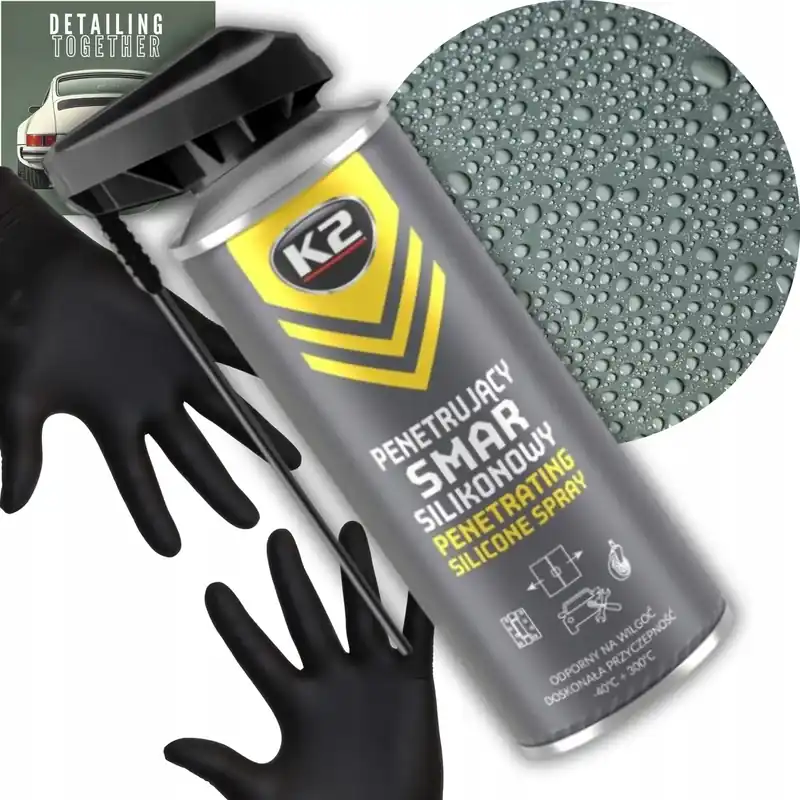 Najlepsza cena K2 Penetrujący Smar Silikonowy Syntetyczny Bezbarwny 400 ml Do Zawiasów