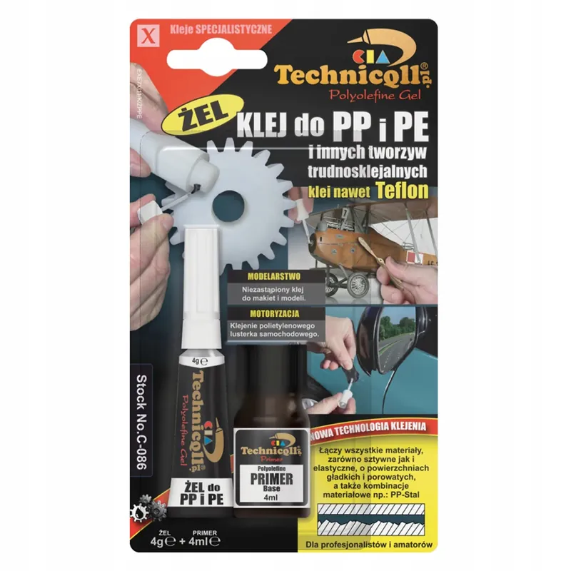 Klej do PP PE PTFE Klej żel do plastików trudnosklejalnych C-086 TECHNICQLL Tani