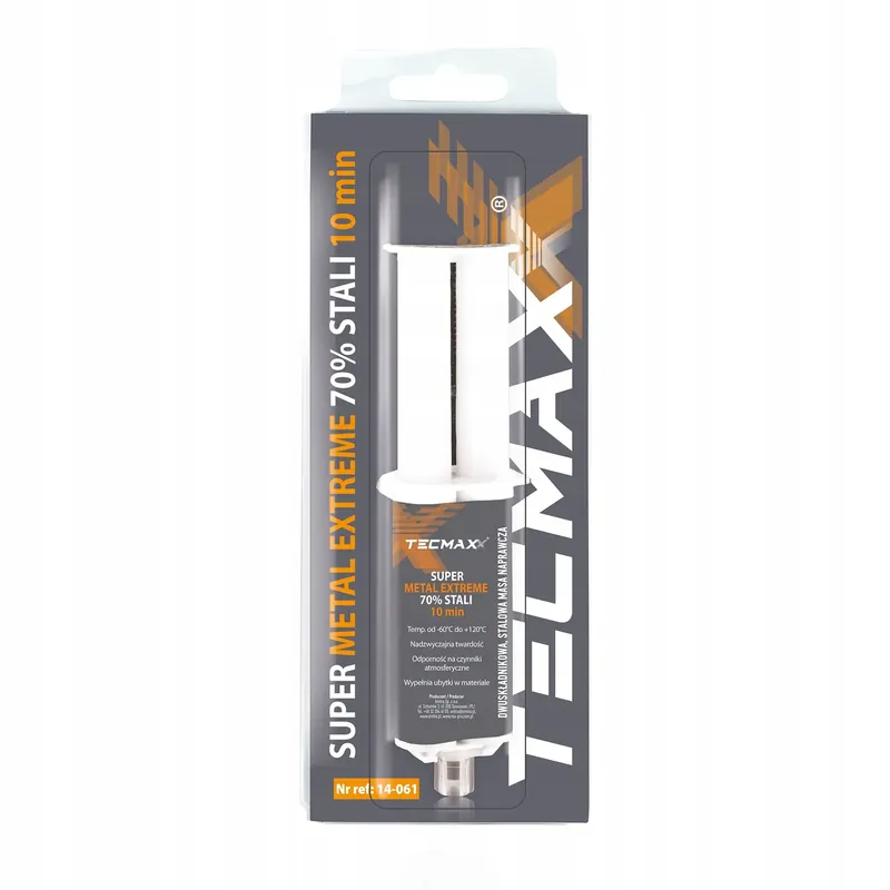 Rabat KLEJ EPOKSYDOWY TECMAXX SUPER METAL 70% STALI DO NAPRAW 25ML STRZYKAWKA