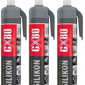 CX-80 SILIKON PROFESSIONAL PREMIUM CZARNY 210G WYSOKOTEMPERATUROWY x3 Oferta