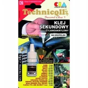 TECHNICOLL 129/M KLEJ SEKUNDOWY 5 GR SZKLO METAL GUMA KAMIEN Darmowa dostawa