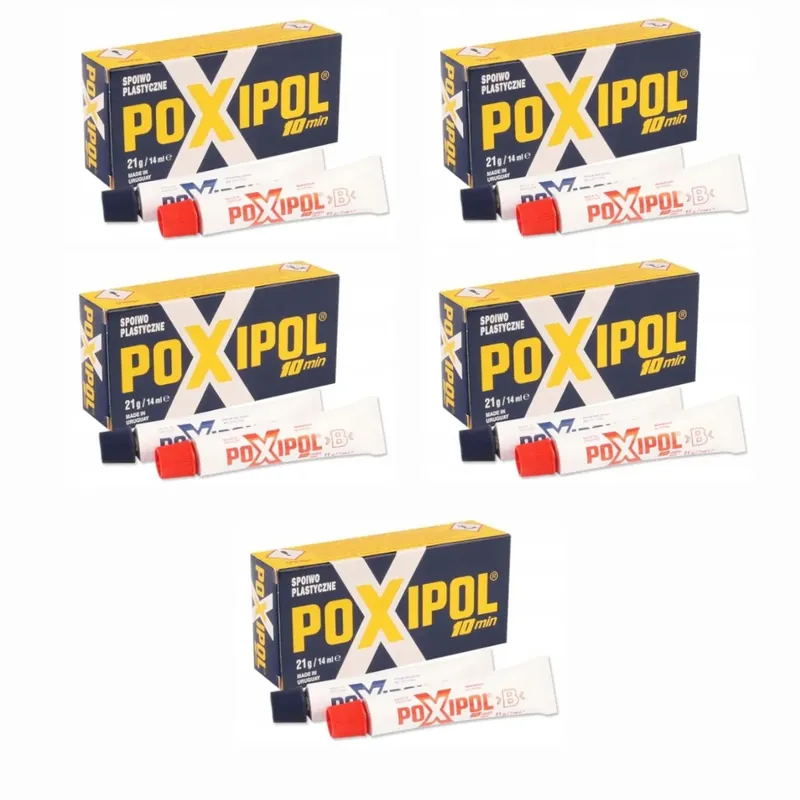 POXIPOL - klej dwuskładnikowy metaliczny kleje 21g/ 14ml zestaw klejów 5szt Tylko dziś
